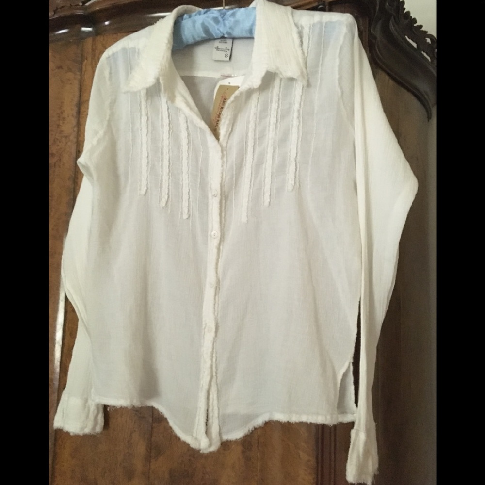 American Rag NWT Gauzy White Blouse